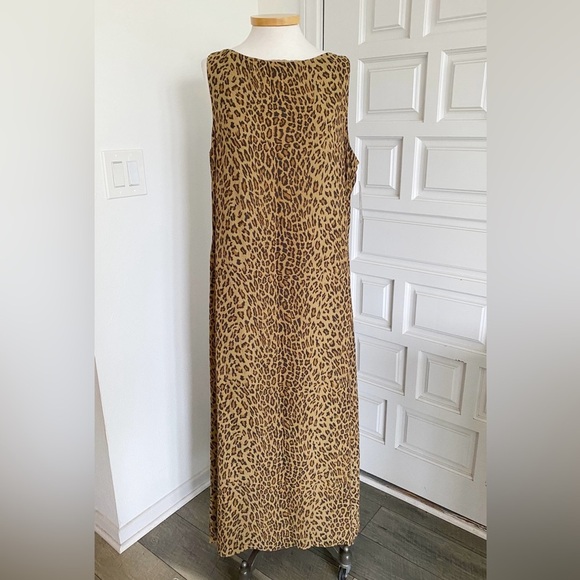 NWT Jones New York Sport Long Maxi Dress Leopard Animal Magnetism Print Size 16 - Picture 1 of 15